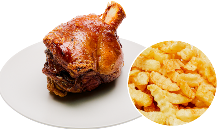 Menü 2 – Frisch gegrillte Haxe